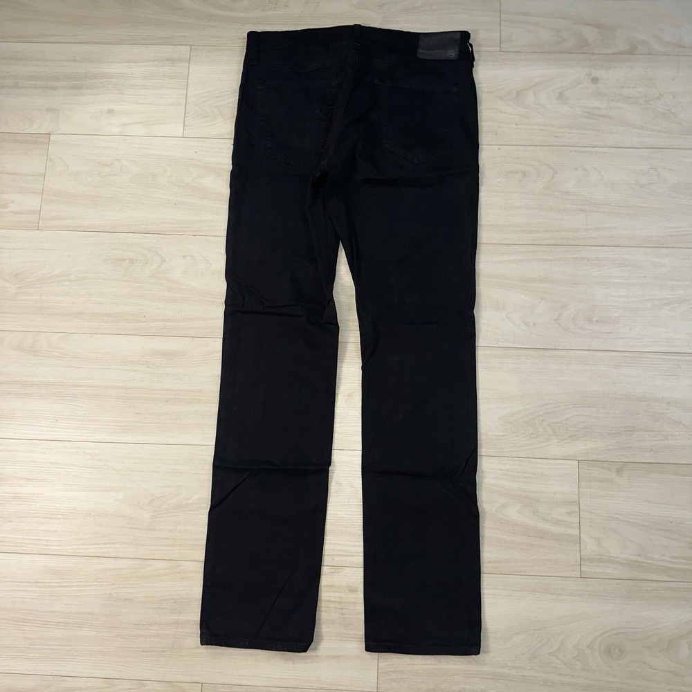 AG Adriano Goldschmied Pants Mens 34x33 Black The Everett Slim Straight Stretch - Picture 3 of 9